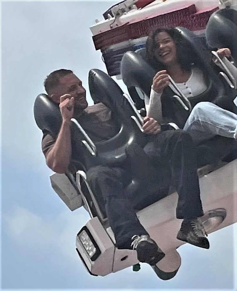 Tom Hardy experiences the thrill of the fair.