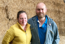 Richard and Rachel at Flaxland Farm.