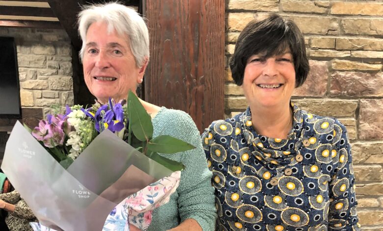 Judith Jessop with Helen Evans, the past ladies’ captain.