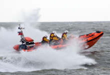 Porthcawl RNLI’s Atlantic 85 Rose of the Shires.