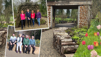 Gardens and volunteers of Ty Hafan.