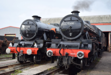 Engines 45596 and 45690 on show.