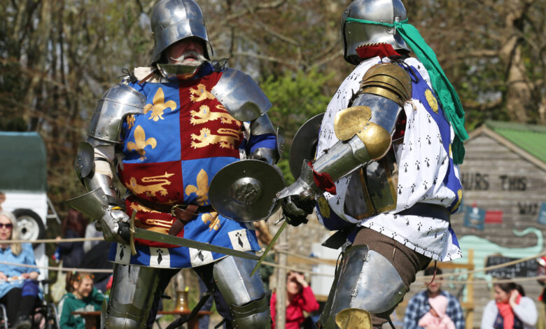Plymouth Medieval Society combat display.
