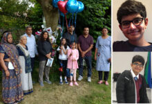 Aryan's family paying tributes at Windsor Gardens. The family has released the two new photos of Aryan via South Wales Police.