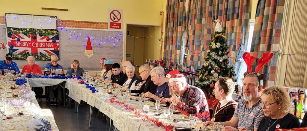 The veterans at the Christmas lunch.