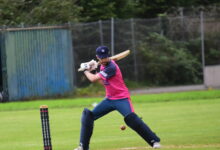 | Alex Frewen finished on 20 not out for Pencoed. Photo: Julie Hancock.