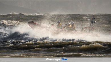 The RNLI Porthcawl in stormy weather. Photo: Stephen Duncombe.
