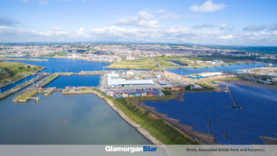 Port of Barry is to help reduce local industries’ CO2 emissions. Photo: Associated British Ports and Hynamics.