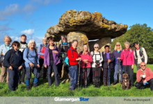 The Gang at the St Lythans Burial Chamber. Photo Joy Strangward.