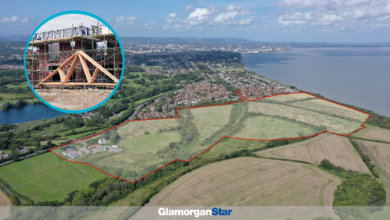 The development area (outlined in red) will include some desirable sea views.