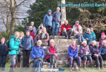 The gang at the Church of St Andrew. Photo: Joy Strangward.