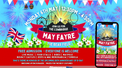 Cowbridge May Fayre is on Monday 6th May -Bank Holiday Monday! - from 12:30pm to 4:30pm at The Bear Field.