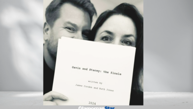 Ruth Jones and James Corden revealing that Gavin and Stacey is to return. Photo by James Corden via Instagram.