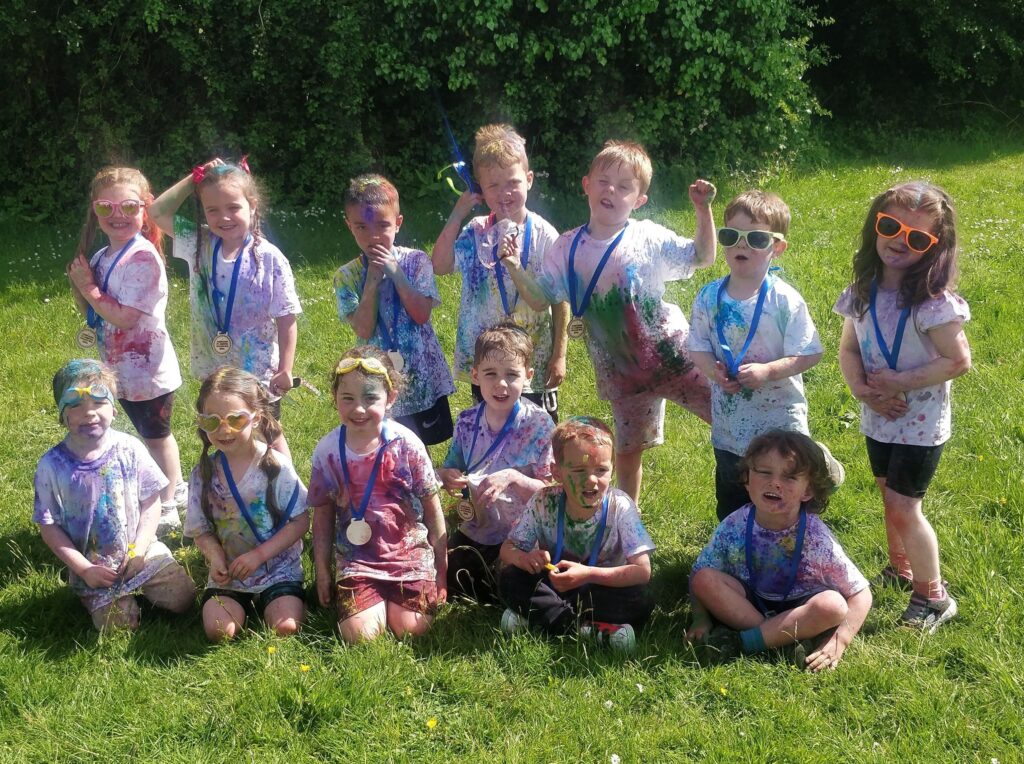 Glamorgan Star newspaper - PUPILS at St Joseph’s Primary had a great day in the sunshine when the Friends and Family group at the school organised a colour run.