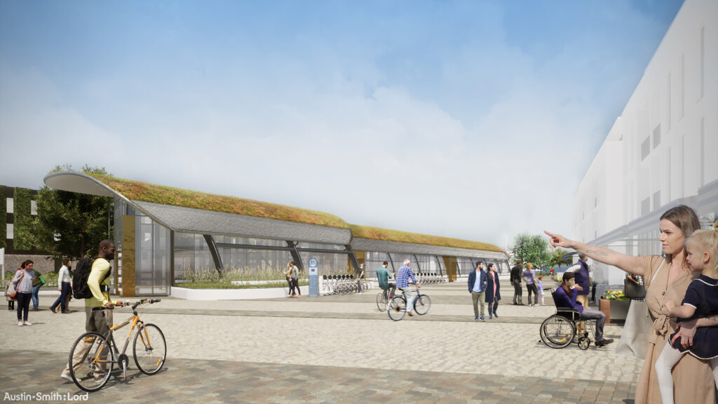 Glamorgan Star news - An artist’s impression of the Metrolink bus station, which is nearing completion.