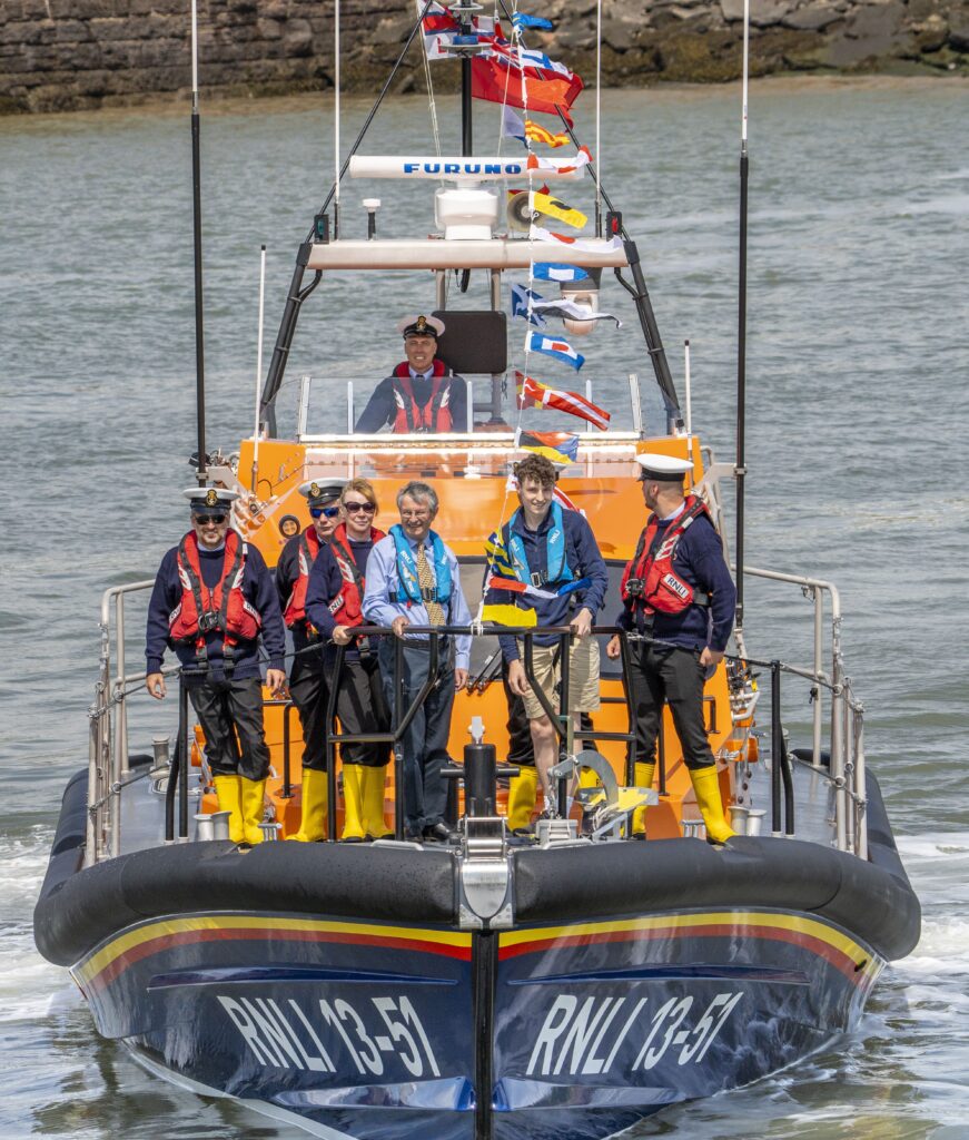 Glamorgan Star news - The new lifeboat welcomes the naming ceremony party. Photo by Gildas Griffiths.