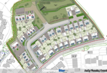 Glamorgan Star news The layout of the new housing site that will be built on land off Sandy Lane in Ystradowen. Photo: Amity Planning Consultants.