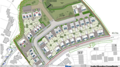 Glamorgan Star news The layout of the new housing site that will be built on land off Sandy Lane in Ystradowen. Photo: Amity Planning Consultants.