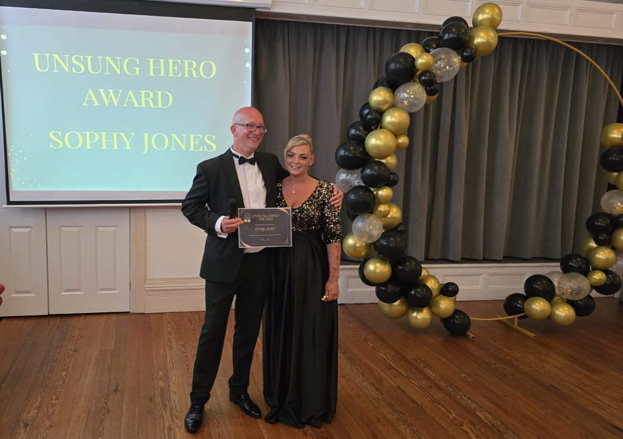 Glamorgan Star news - Sophy Jones receives the Unsung Hero award from Dave McCan.