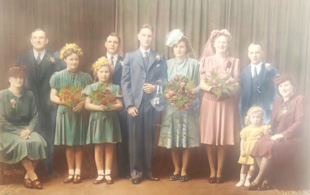 Glamorgan Star news - Miriam and Jim’s wedding in 1944. (A colourised picture).Glamorgan Star news - Miriam and Jim’s wedding in 1944. (A colourised picture).