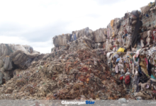 Glamorgan Star news - A significant amount of baled waste textiles was found at sites across Wales. Photo: Natural Resources Wales.