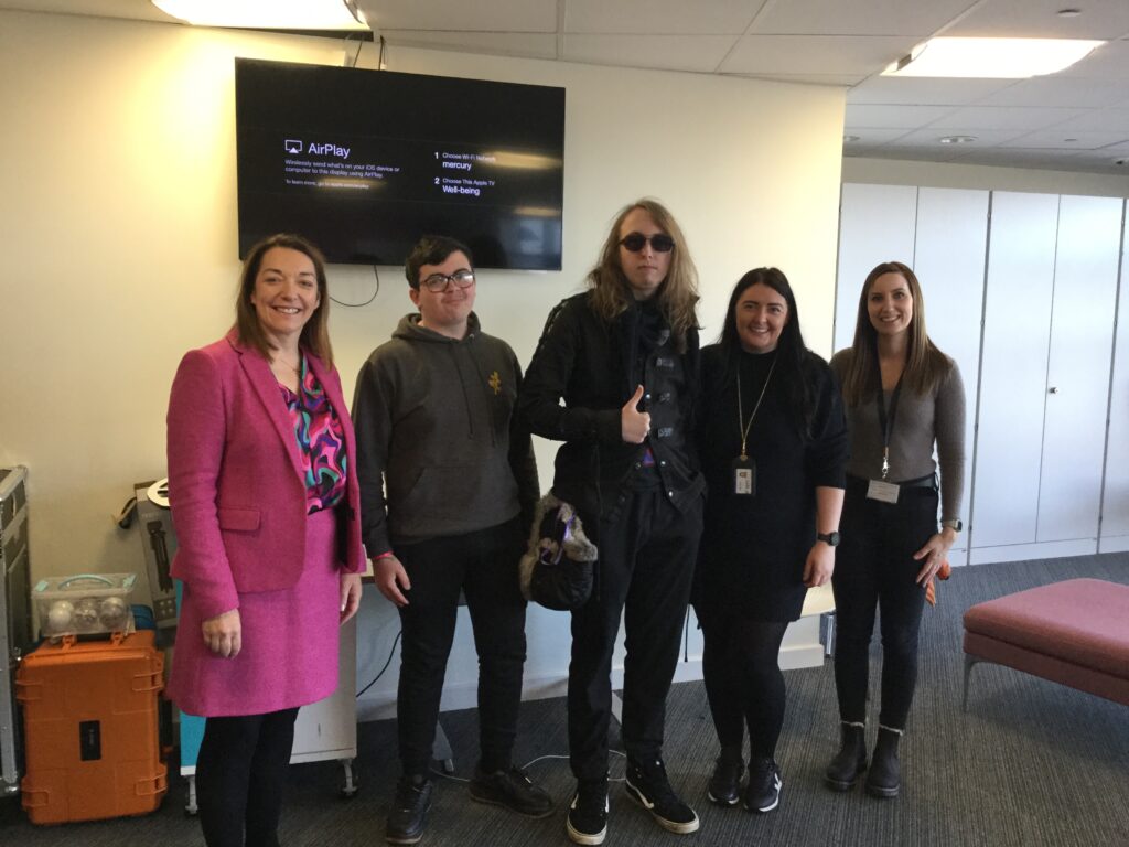Glamorgan Star news - Admiral staff with Colin Paskell-Sewell and Ryan Wright, pupils from Ysgol Y Deri.