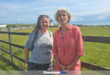 Cllr Emma Goodjohn (left) and Cllr Carys Stallard on the Heritage Coast.
