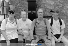 Gareth Petty with wife Amanda (left) and son and daughter Alys and Tom.