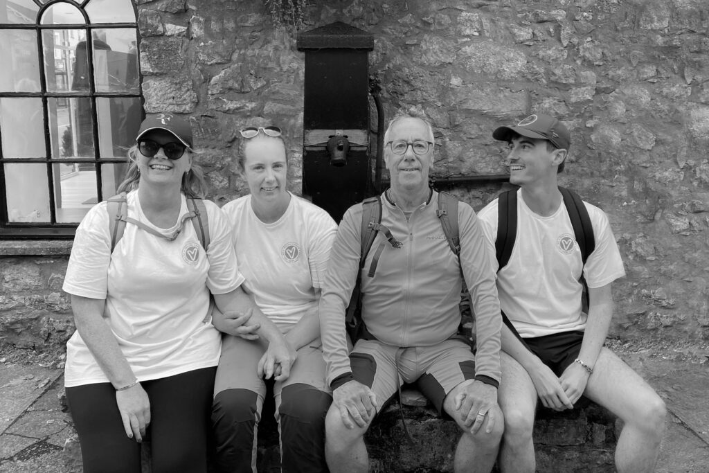 Gareth Petty with wife Amanda (left) and son and daughter Alys and Tom.