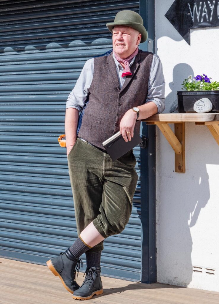 Nic Hodges in Barry in period costume.