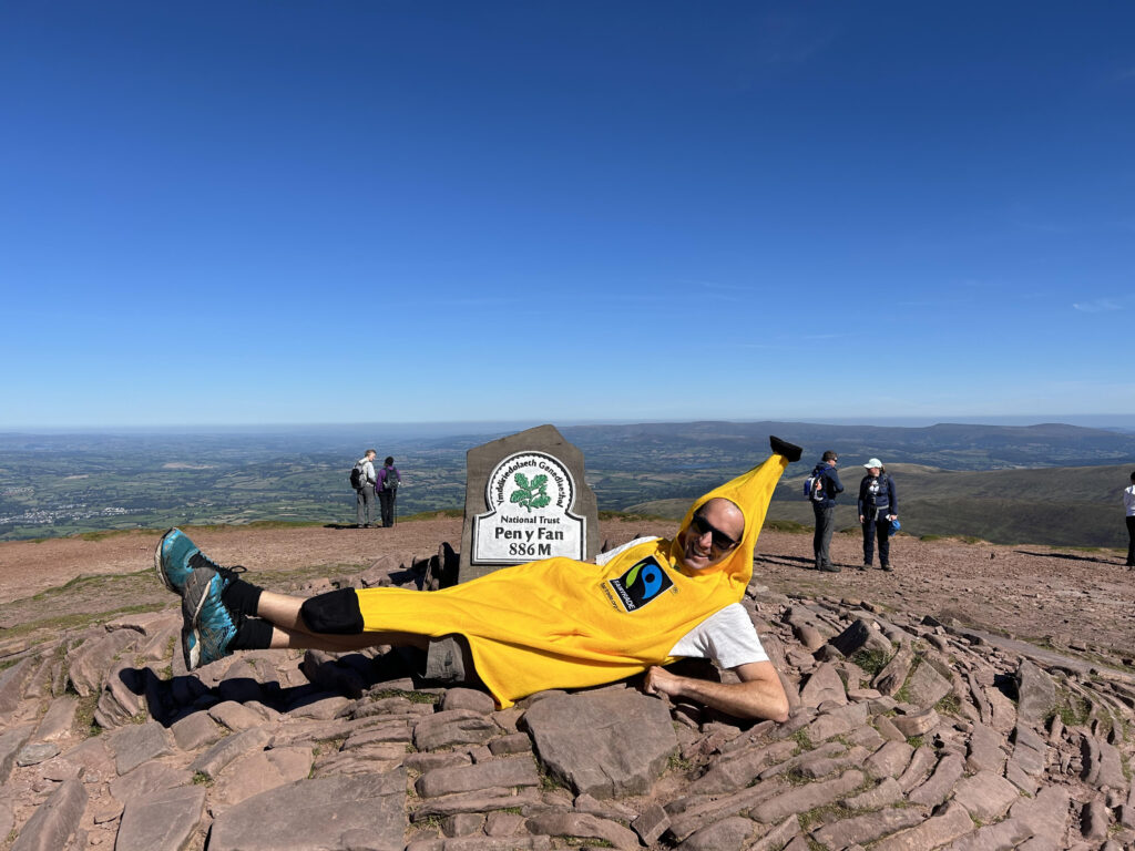 One Fairtrade enthusiast took the message to the top of Pen-y-Fan.