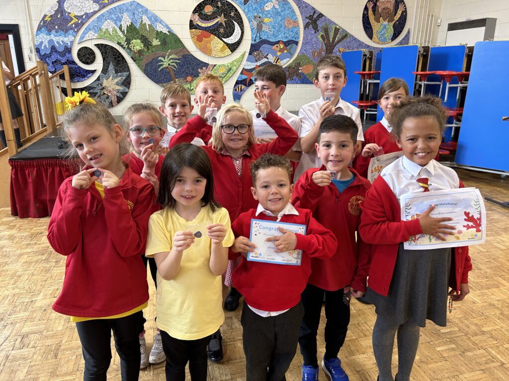 The pupils received certificates and badges after completing the challenge.