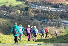 Descending back to the valley bottom. Photo Huw Allaway.