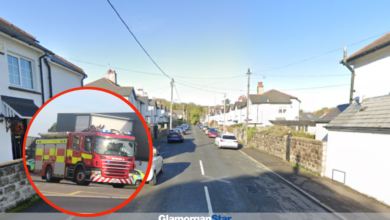 Two of the vehicles were on Stacey Street, Dinas Powys. Photo: Google.