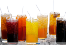 A selection of soft drinks.
