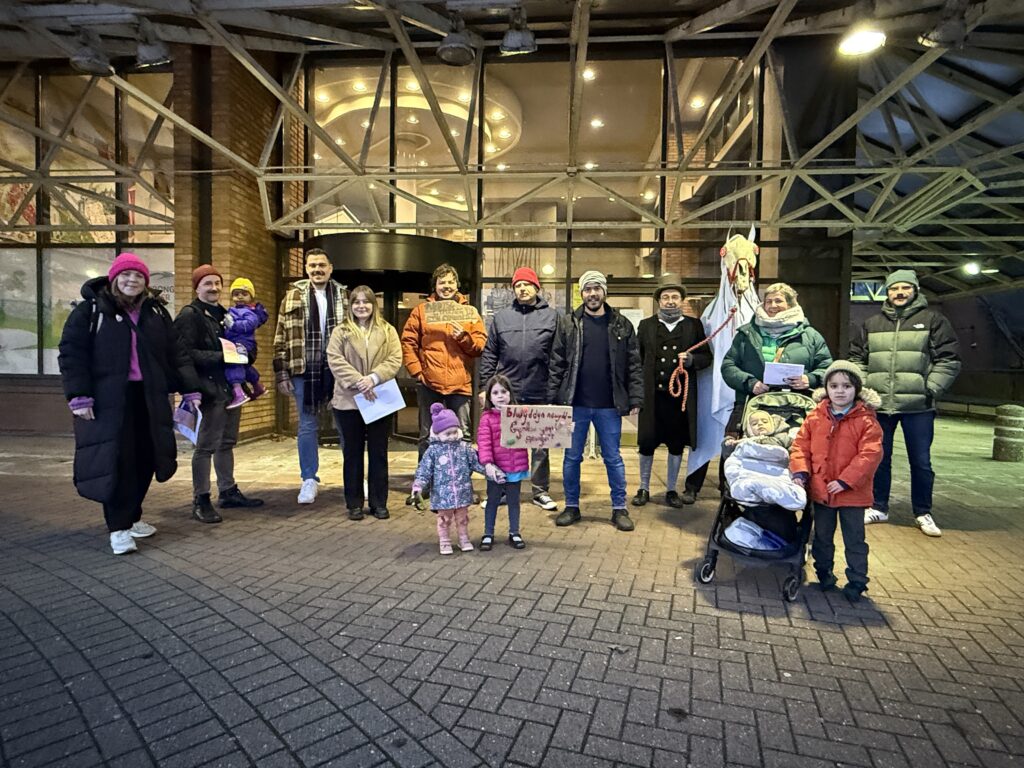 Campaigners calling for a new Welsh medium secondary school in Cardiff gathered again outside County Hall in January, 2025. Photo: Guto Vaughan.