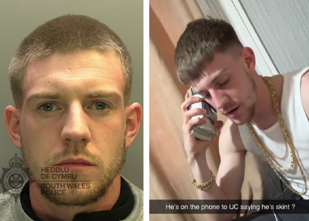 | Iestyn Raven filmed himself speaking to Universal Credit. Images: SWP
