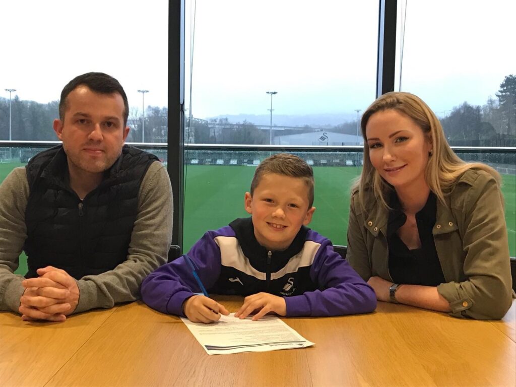Aston Signing with Swansea City Academy.