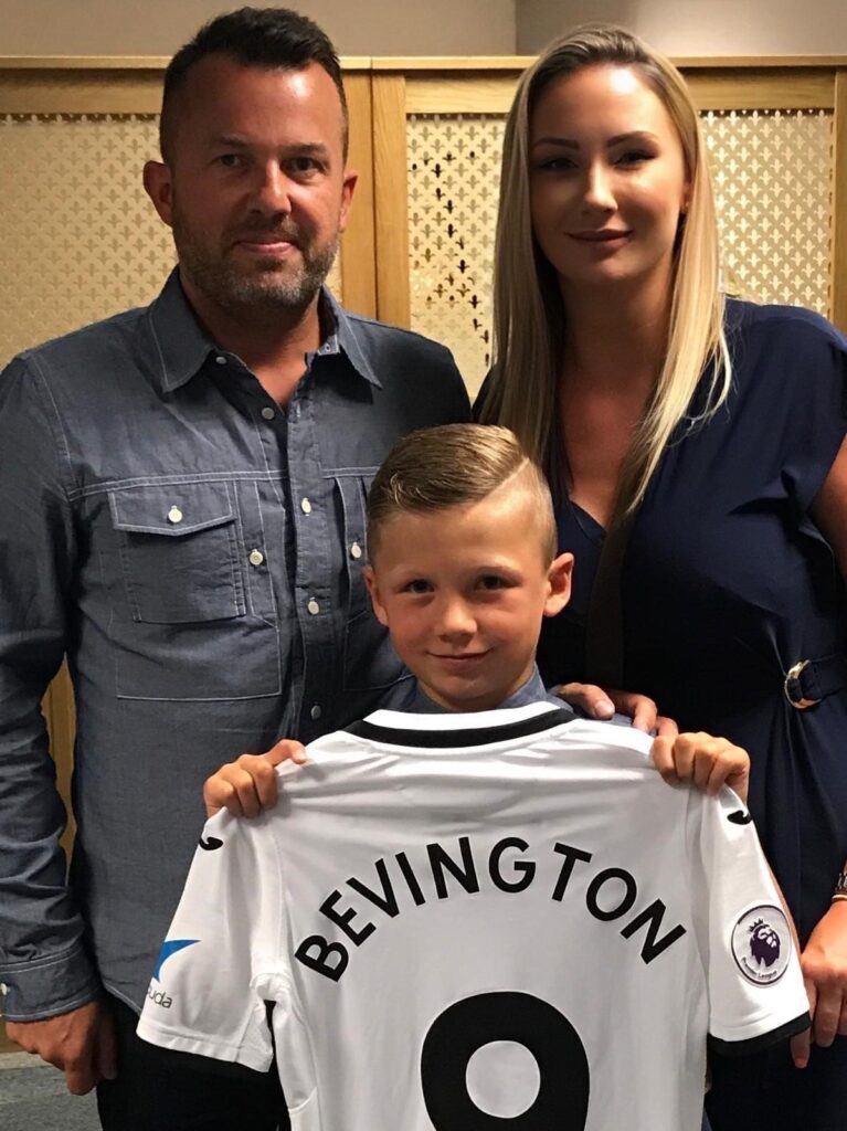 Aston, Sian and Jason at Swansea City.