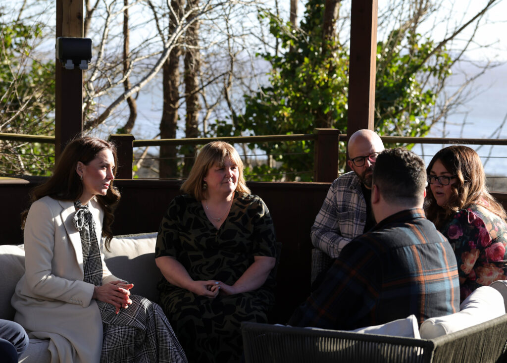 The Princess met families in the memorial garden who are supported by Tŷ Hafan throughout their children’s lives, deaths and beyond. Photo: Andrew Parsons / Kensington Palace