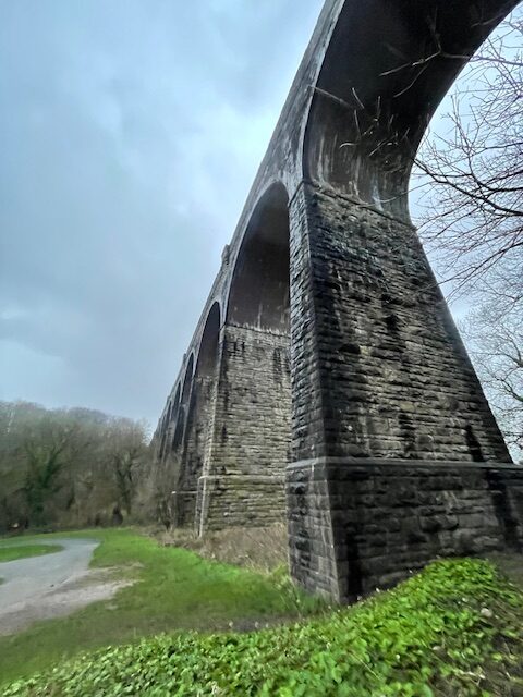 Heading back under the Porthkerry Viaduct. Photo by William Milne.