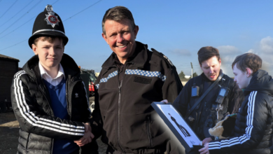 VIP Harrison meeting Chief Constable Jeremy Vaughan. Photo: SWP.