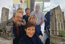 The Commissioner (front) with members of the Barry Veterans Group Committee.
