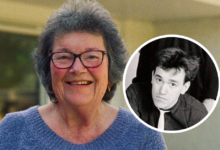 Liz Roberts and her late brother.