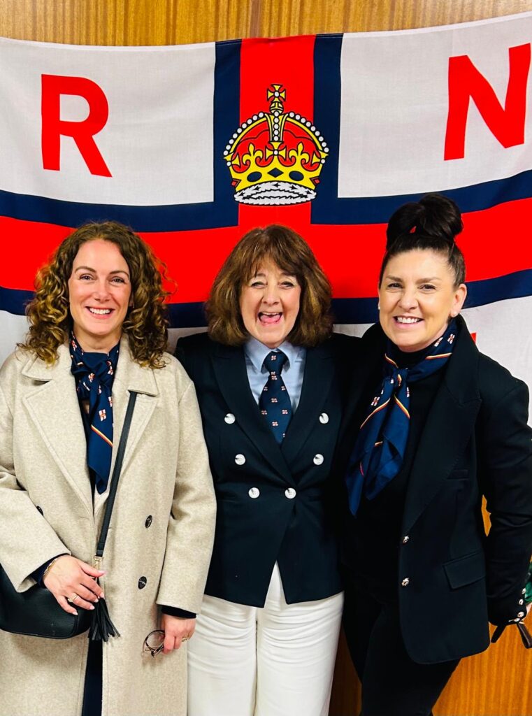 RNLI supporters Sara, Avril and Caroline at the reception.
