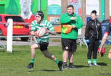 Will Humphries scores in the corner late in the first half. Photo: Judith Dutton.