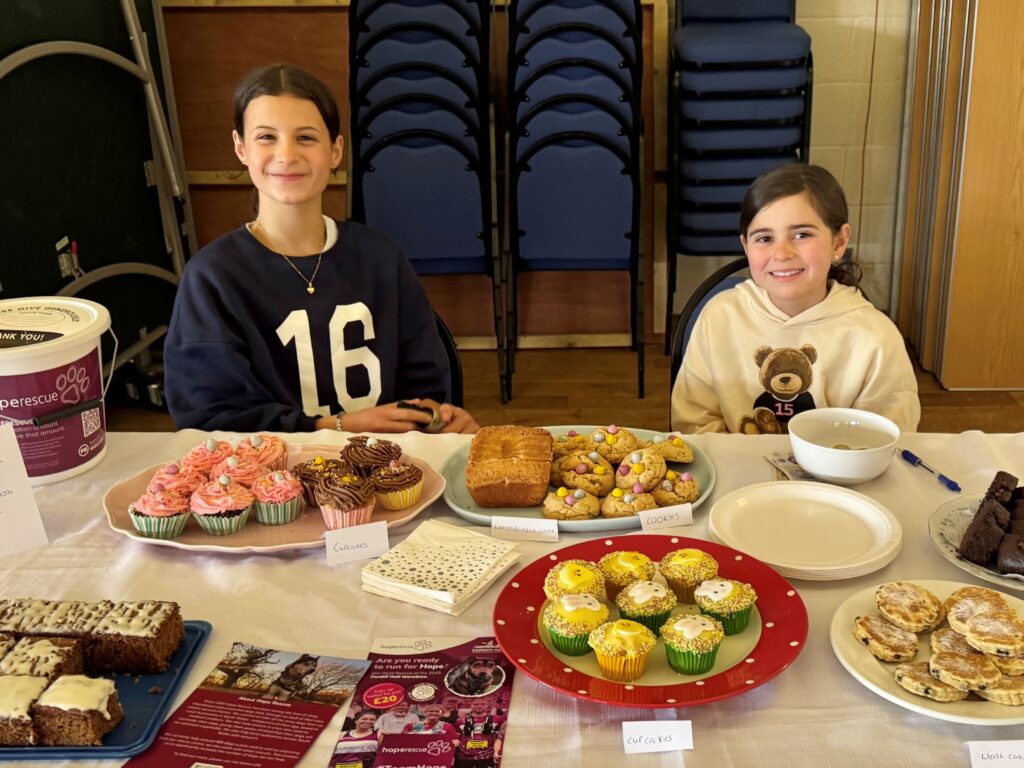 Sadie and Jasmine Rosser Shelley at the coffee morning.