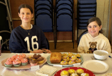 Sadie and Jasmine Rosser Shelley at the coffee morning.