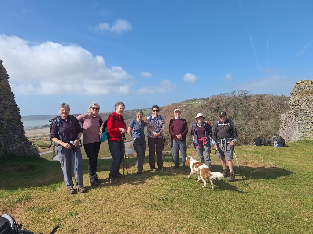The gang at Pennard Castle. Photo: Joy Strangward.