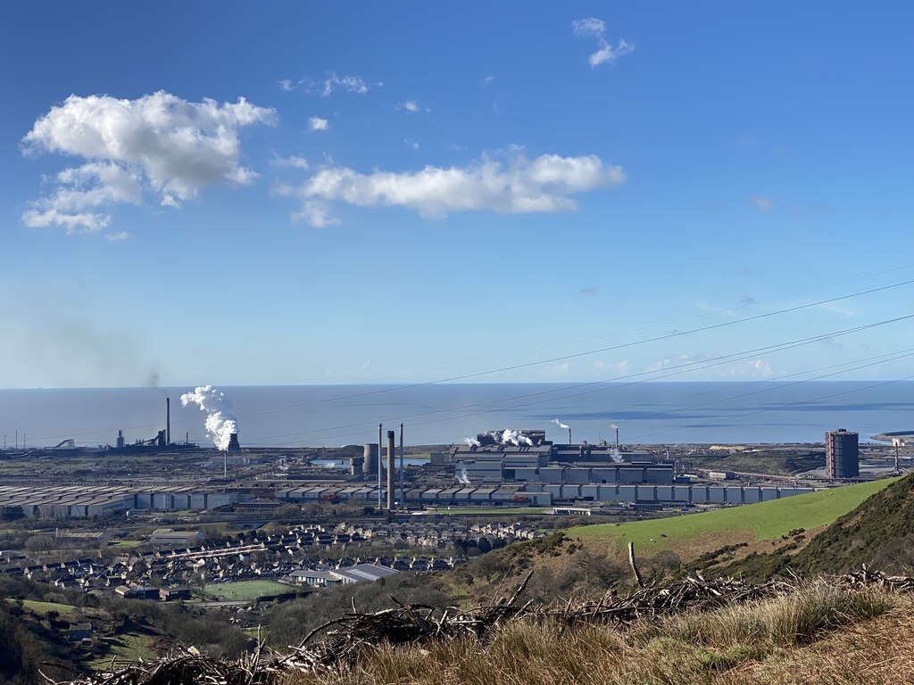 Tata steelworks Port Talbot. Photo: Alan Hughes, Geograph.